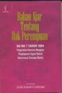 Image of Bahan ajar tentang hak perempuan uu no.7 tahun 1984