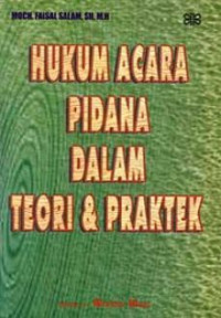 Image of Hukum acara pidana dalam teori dan praktek